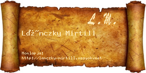 Lánczky Mirtill névjegykártya